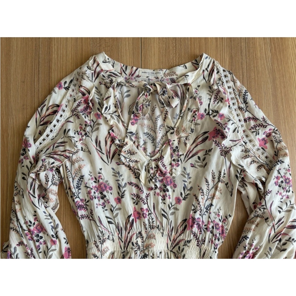Spell & The Gypsy Collective Maisie Tiered Floral Playdress XS Romantic Feminine - Picture 5 of 11